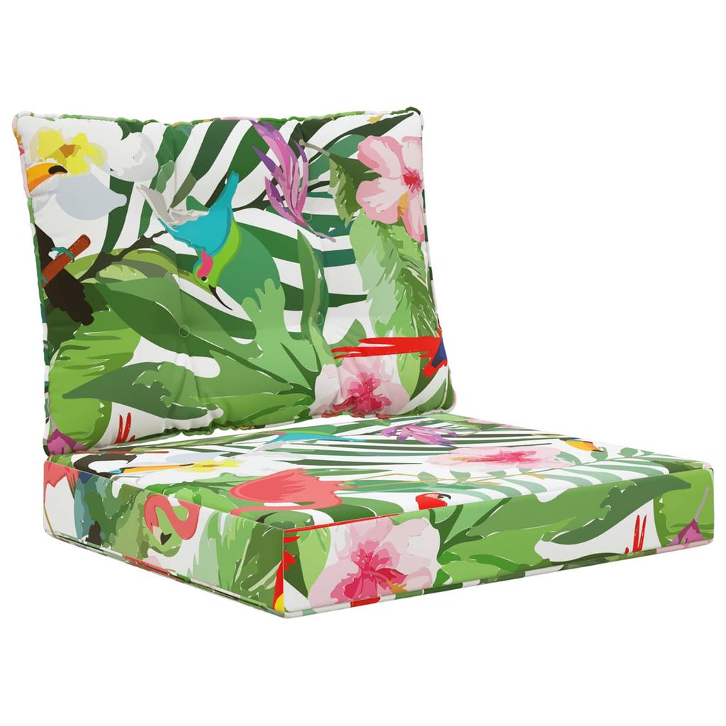 Outdoor Sofa Cushions 2 Pcs Multicolored Polyester