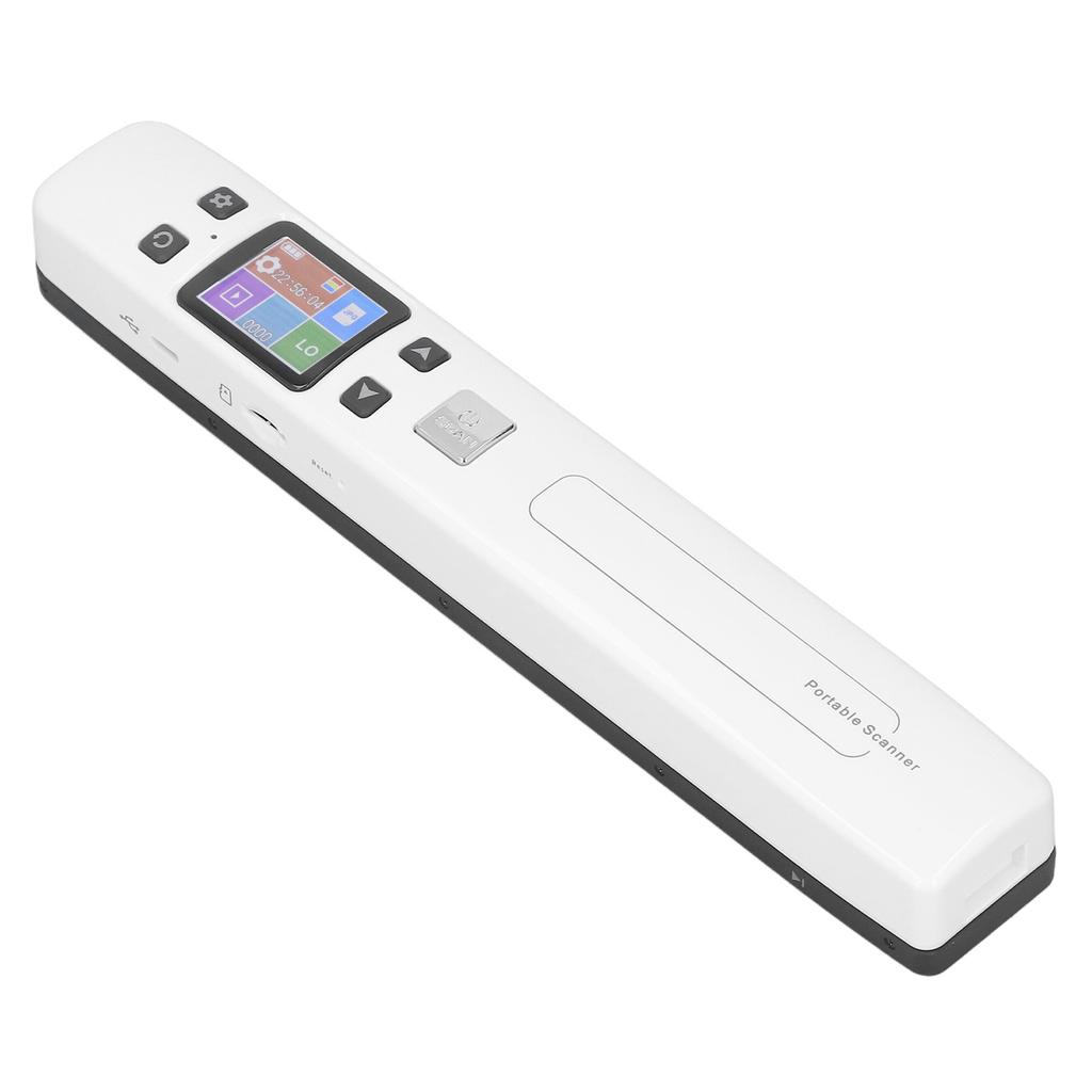 Portable Photo Scanner HD Color Screen Document Scanning Device for Home School Office Built In Battery White