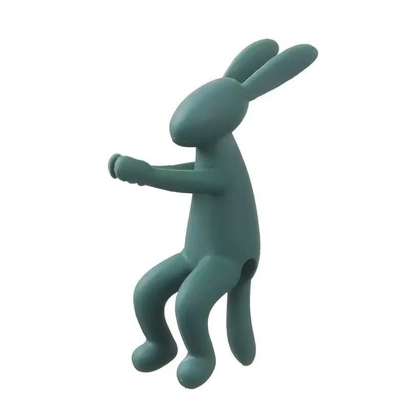 3pcs Cute Rabbit Plant Stakes - Durable Plastic Garden Markers for Indoor Herbs, Outdoor Flowers & Fairy Gardens