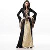 Halloween Medieval Queen Costume Vintage Court Cosplay Dress Party Stage Performance Adult Unisex Black Red Green Purple
