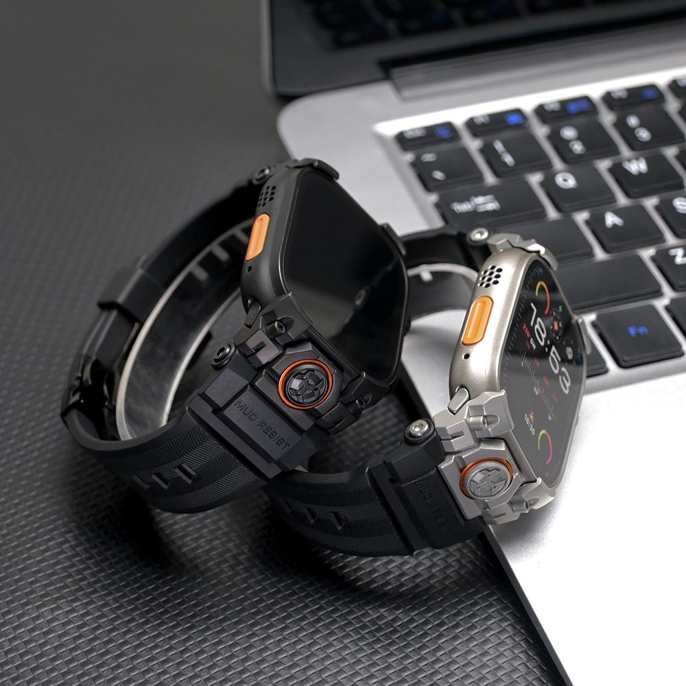 Silicone Band for Apple Watch Ultra 3 2 49mm Luxury Wrist Strap for Iwatch Ultra 49MM Mens Style Bracelet Replacement Watchband