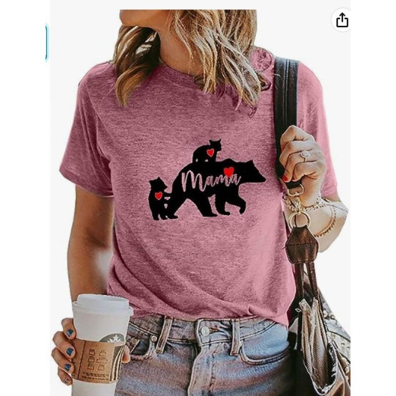 Summer Round Neck 3D Cat Paw Print Print Top Fashionable Casual Short Sleeved Women's T-shirts