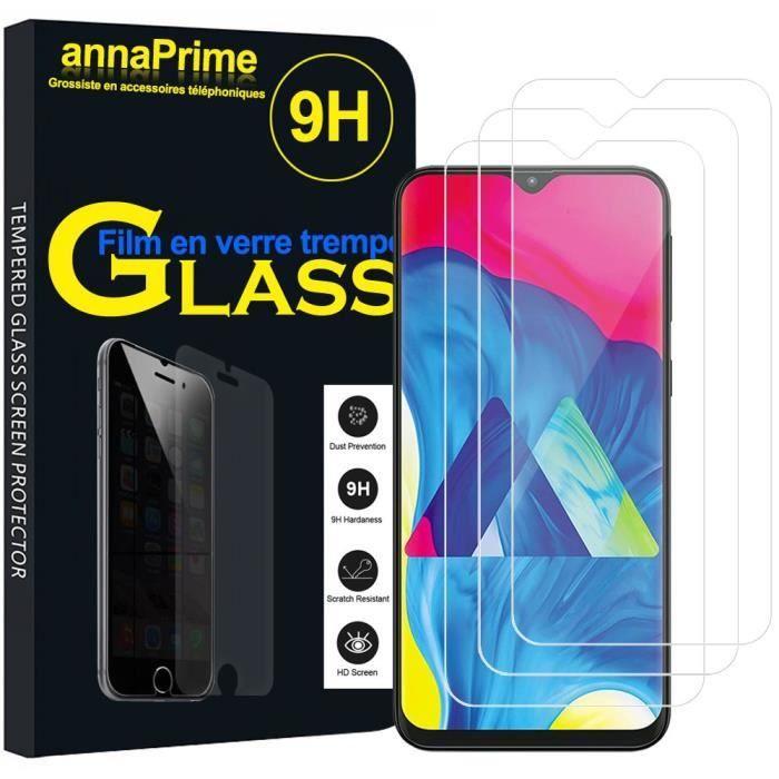 Film de protection d'écran - VCOMP - Samsung Galaxy M10 - Verre Trempé - Lot de 3 - Résistant aux rayures
