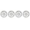 Aluminum Alloy RC Car Wheel Hub 2.2 Inch RC Beadlock Wheels Rims for 110 Remote Control Car Silver