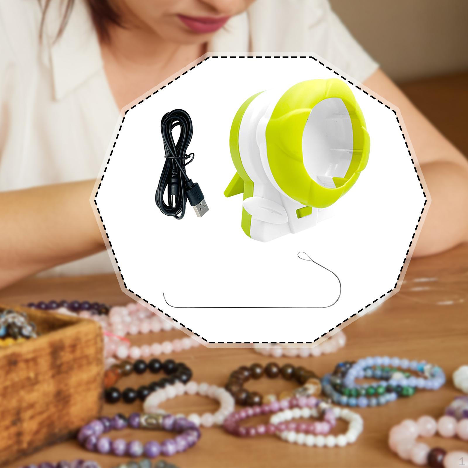 

Машина для нанизывания глиняных бусин с пинами, электрическая, для изготовления забавных украшений на талию зелёный