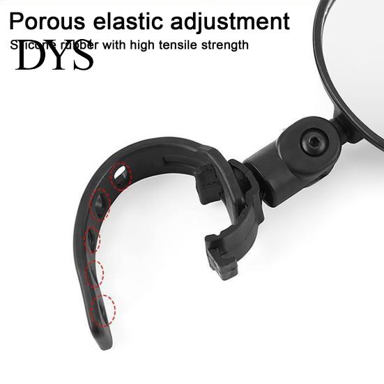Adjustable Handlebar Mounted Convex Mirror 1/2Pcs Rotatable Bicycle Rearview Unbreakable Universal Easy Fit To Install Accessories