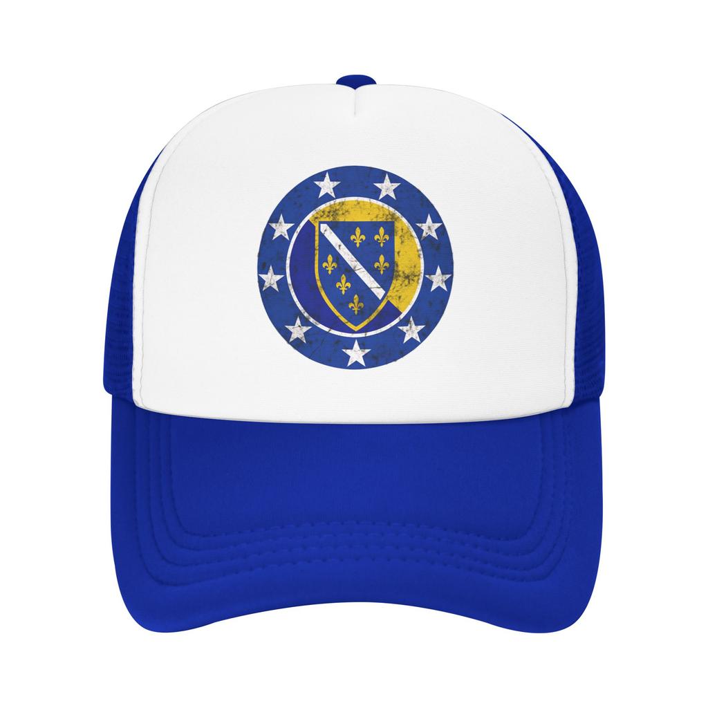Summer Sun Hats Bosnia Flag Symbol Baseball Cap Sun SunProof Design Hip Hop Hats Women Unisex Fitted Retro Outdoor Snapback Cap