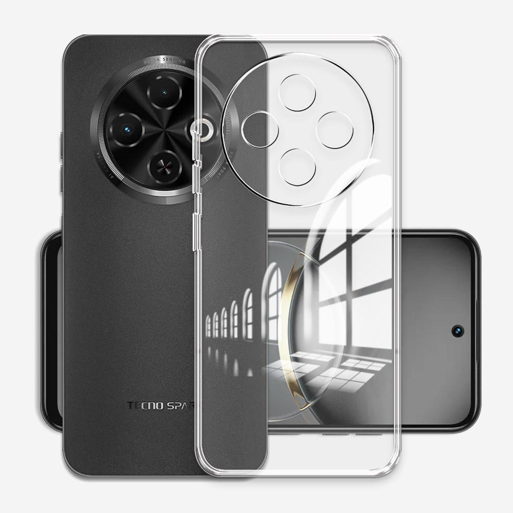 Für Tecno Spark 30C Hülle, Klare, Weiche Silikon Transparente Stoßstange Telefonhülle Für Tecno Spark 30C kl5n Klare Stoßfeste Rückseite