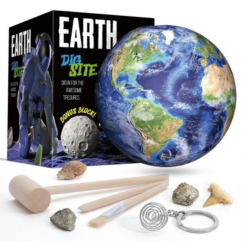 Solar System Gemstone Dig Kit Dig Up 13 Treasures Rocks & Fossils Space Toys For Kids Geology Christmas Gift
