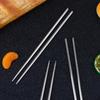 Stainless Steel Chopsticks Reusable Household Round Metal Chop Sticks Japanese Sushi Food Stick Kitchen Tableware Cutlery