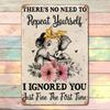 I Ignored You Just Fine Pig Metal Wall Sign Vintage Kitchen Bar Pub Decor