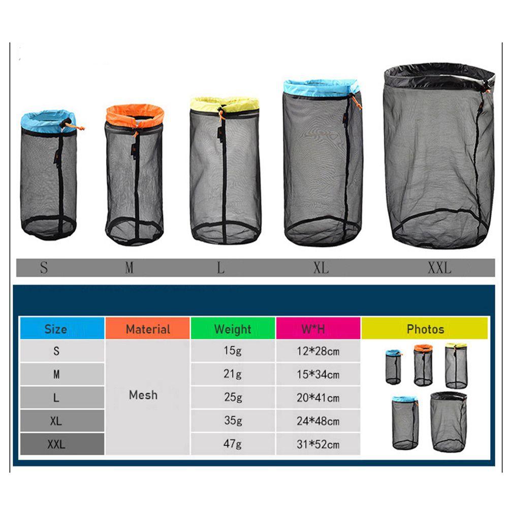 Camping Packsack Abschluss Kordelzugbeutel Netz Aufbewahrungsbeutel Reise Aufbewahrungsbeutel Waschnetzbeutel