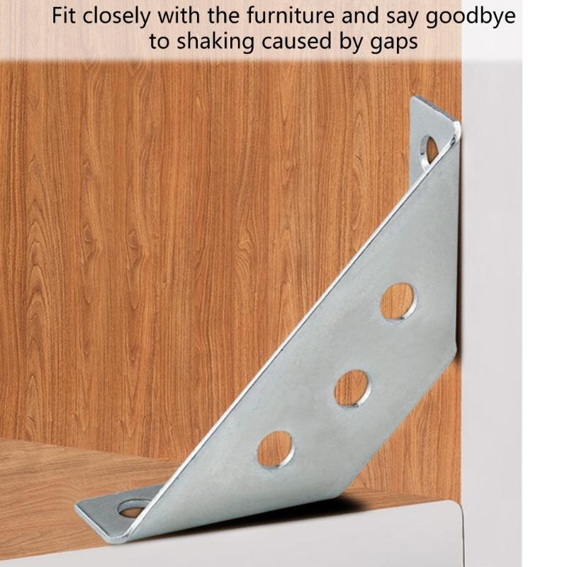 10Pcs Stainless Steel Furniture Corner Connector Shelf Brackets Cabinet Support Fixing Frame Corner Brace Enduring