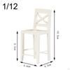Furniture Model Wooden Miniature Chair Simulation Accessories, 1:12 1/12 Mini