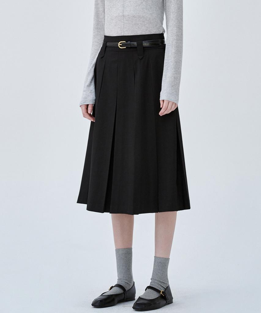 Marop 3113 Pleated Skirt (Black)