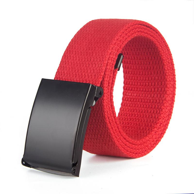 Pant Belt Canvas Belt Solid Color Candy Color Simple Fashion Men's and Women's