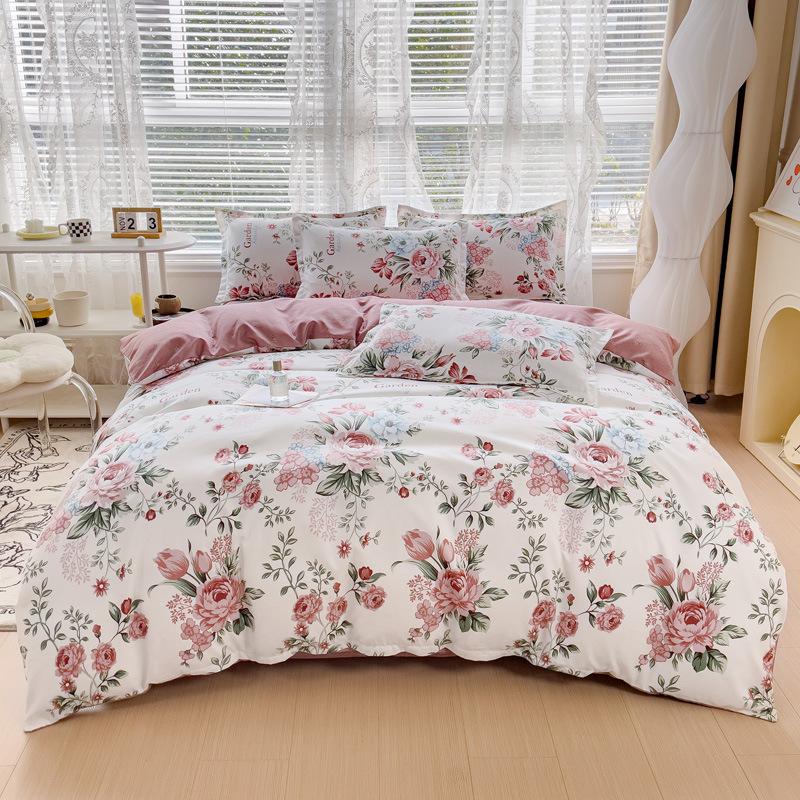 Home Warm Thickened Polished Four-piece Set Cashmere Bed Sheet Quilt Cover Dormitory Three-piece Set Bedding