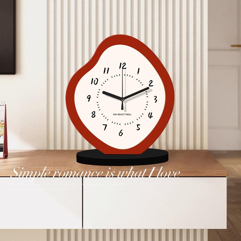 Modern Minimalist Wooden Table Clock With Silent Sweep Movement Decorative Desktop Timepiece Living Room Bedroom