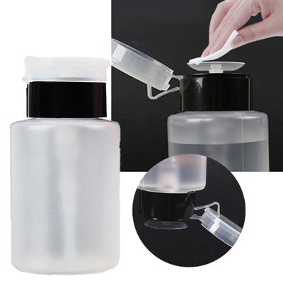 Botella Presionadora de Uñas Antifugas de 150 ml Excelente Sellado PE Removedor de Esmalte de Uñas Alcohol Líquido Contenedor Vacío para Manicura