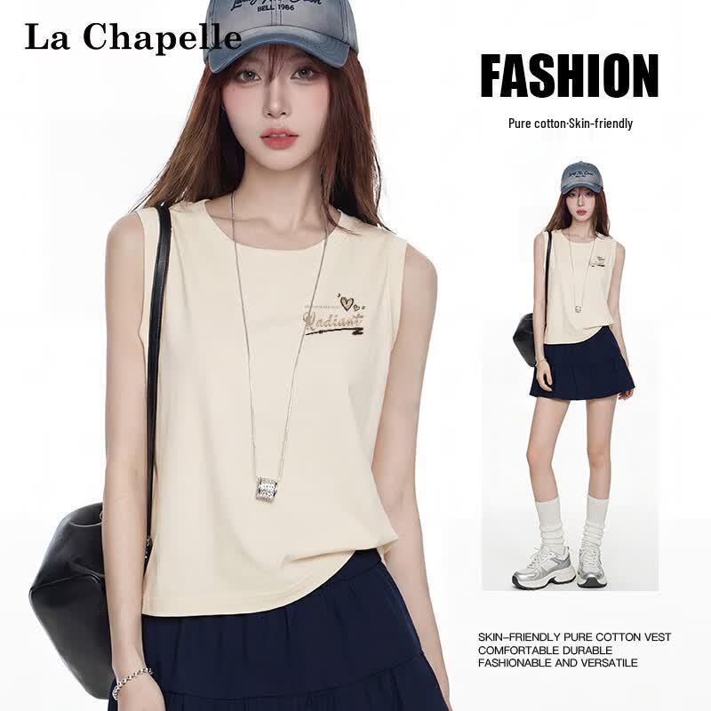 La Chapelle Women s Pure Cotton Loose Sleeveless Vest Top 2XL