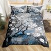 Plum Blosom Floral Soft Duvet Cover Quen King-Sized Dimensionsd Dimensions Ancient Style Red Maple Leaf Natural Scenery Beding Set Rom Decoration 3
