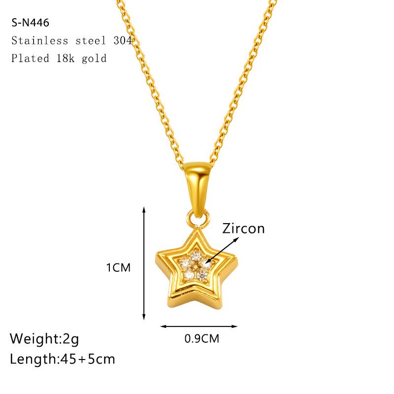 

Позолоченное 18-каратным золотом геометрическое ожерелье с подвеской из циркония