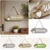Wooden Welcome Sign for Front Door Home Decor Wall Hanging Entryway Decoration