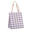1pc Simple Lattice Pattern Lunch Storage Handbag Waterproof Aluminum Foil Lightweight Insulated Picnic Bag For Women Men