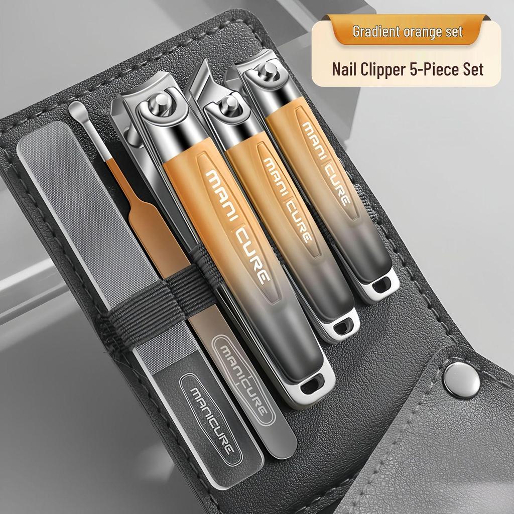 Stainless Steel Cuticle Nipper and Nail Clipper Set with Lightweight Nail File for Manicures.