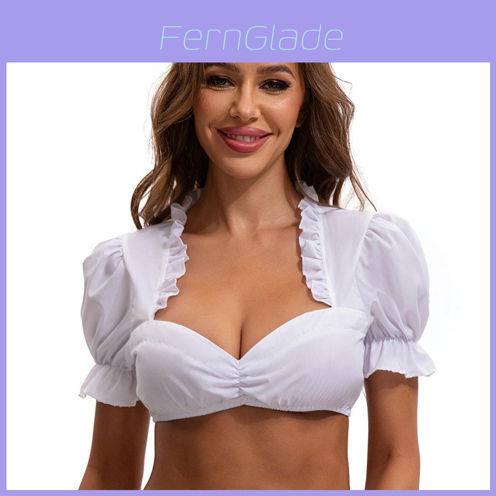 The Munich Oktoberfest Costume White Polyester Traditional Dress For Women