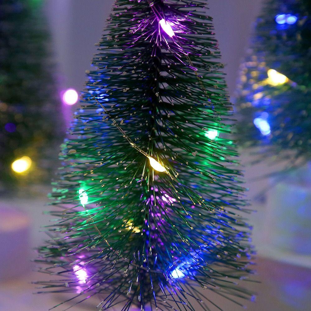 Green Christmas Tree Night Light Mini Artificial Xmas Trees Ornaments  Party Favors