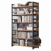 Industrial Wood & Metal Floor Bookshelf