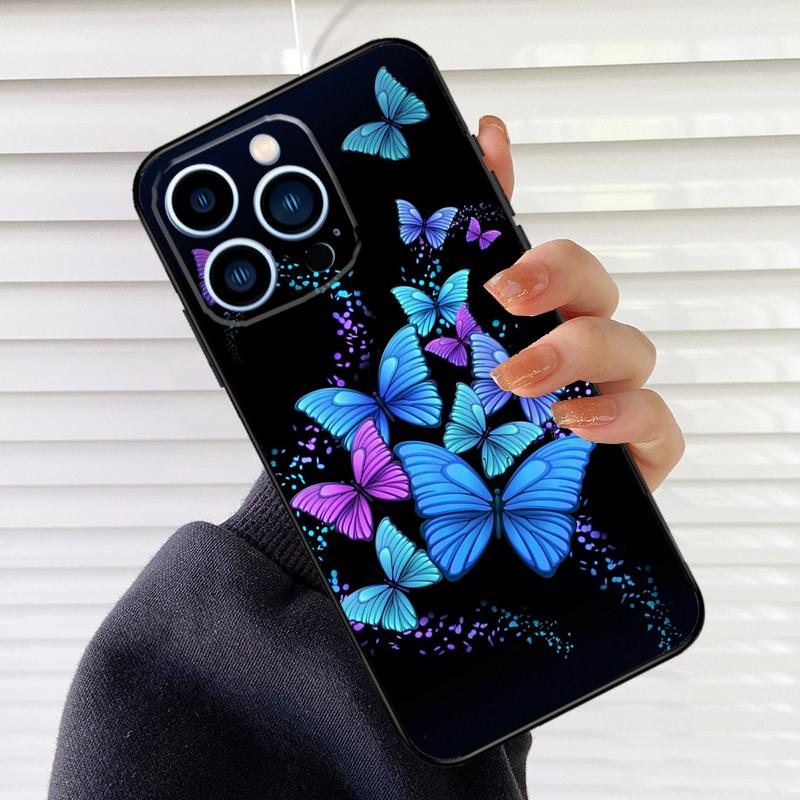 Butterfly Phone Case For iPhone 17 16 15 13 11 12 14 Pro Max mini 15 16 Plus 16e 17 Air Cover Fundas