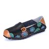Women's lightweight new printed leather handmade women's shoes Leather breathable sandals Women's flat leather shoes size 44