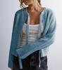 2026 Autumn/Winter Women's Solid Color Loose Knit Cardigan with Tie-up - European and American Style