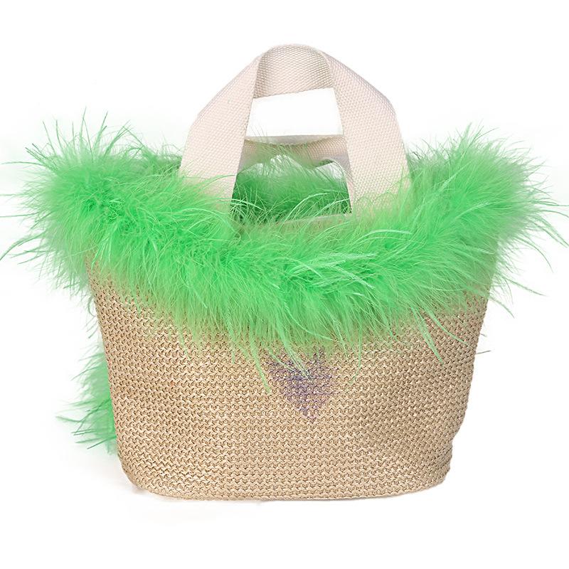 2 Yards Straußenhaar Oberstreifen Farbige Federstreifen Performance Tanzkleidung DIY Dekorative Materialien Bekleidungszubehör