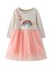 Girls' Spring Long-Sleeve Stylish Dress