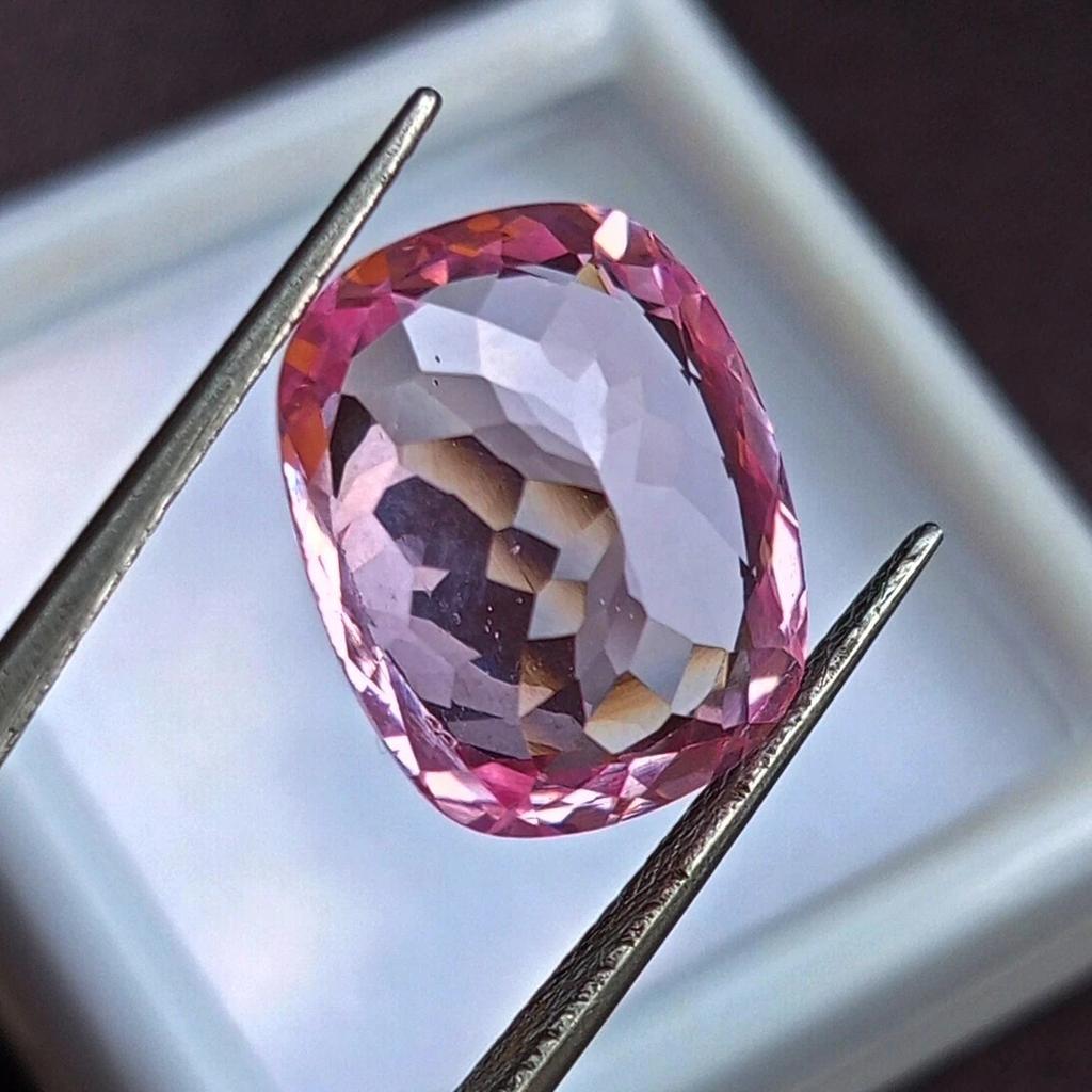 Certified Natural Pink Sapphire Cushion Cut 14+ Ct Fabulous Loose Gemstone