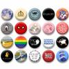 Cartoon Duck Cat with Flag Brooch Creative Funny Animal Words Lapel Pins DIY Backpack Hat Accessories Jewelry Badge for Friends