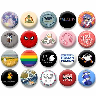 Cartoon Duck Cat with Flag Brooch Creative Funny Animal Words Lapel Pins DIY Backpack Hat Accessories Jewelry Badge for Friends