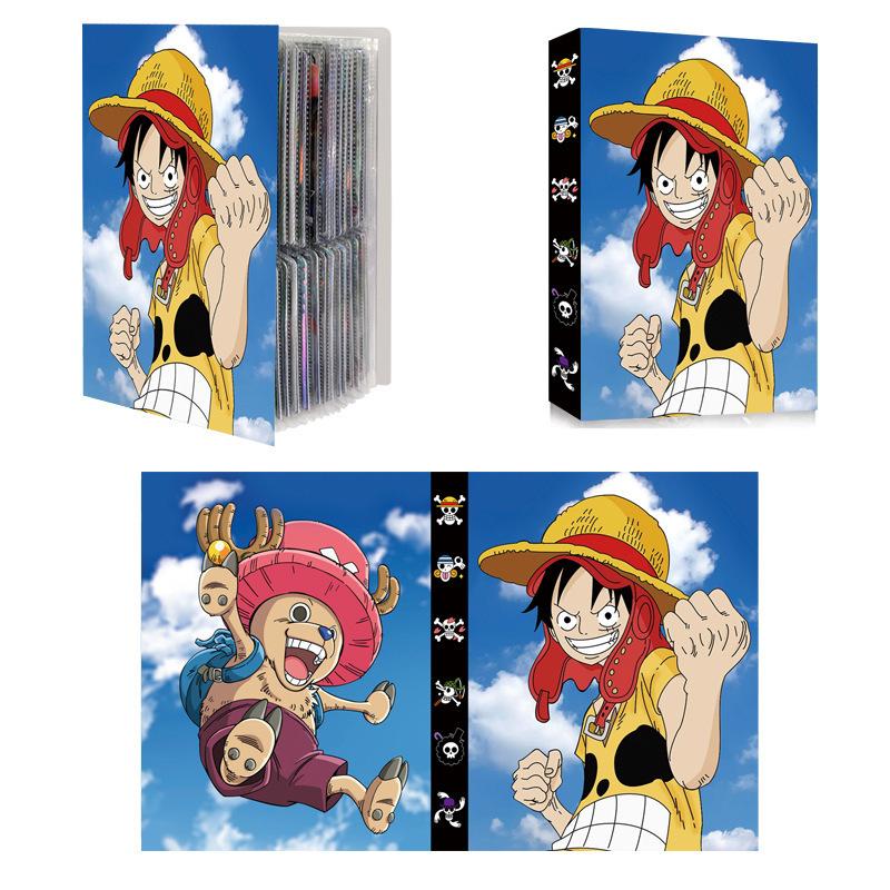 3 Inch 4-Pocket Card Binder, One Piece Anime Card Collection Album, A5 Trading Card Holder, Holds 240 Cards