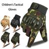 Luvas Táticas Infantis Proteção para Articulações de Ciclismo Luvas de Casca Dura Menino Menina Bicicleta de Equilíbrio Patins Militares Luvas para Crianças