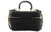 Chanel Gold Buckle Pure Color Fashion Leather Chain Diamond Pattern Lychee Grain Leather Box Bag Handbag Messenger Bag Small Female Black