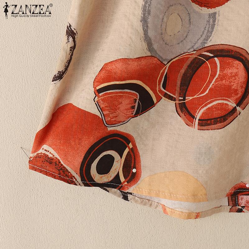 ZANZEA Lässige Bluse mit Rundhalsausschnitt und halblangen Ärmeln für Damen