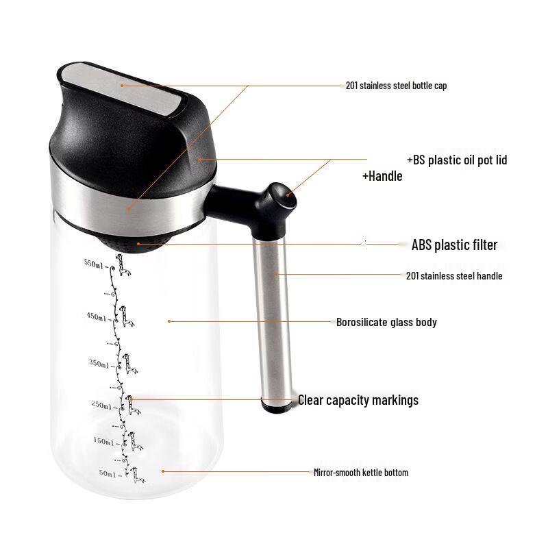 ZISIZ Auto-Flip Glass Oil Dispenser Set