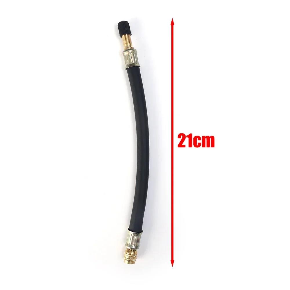 Car Tire Inflator Hose Inflatable Adapter Tyre Air Pump Extension Tube Tire Pump Gauge Hose Connector 100-210mm Tyre Valve Stem Caps1