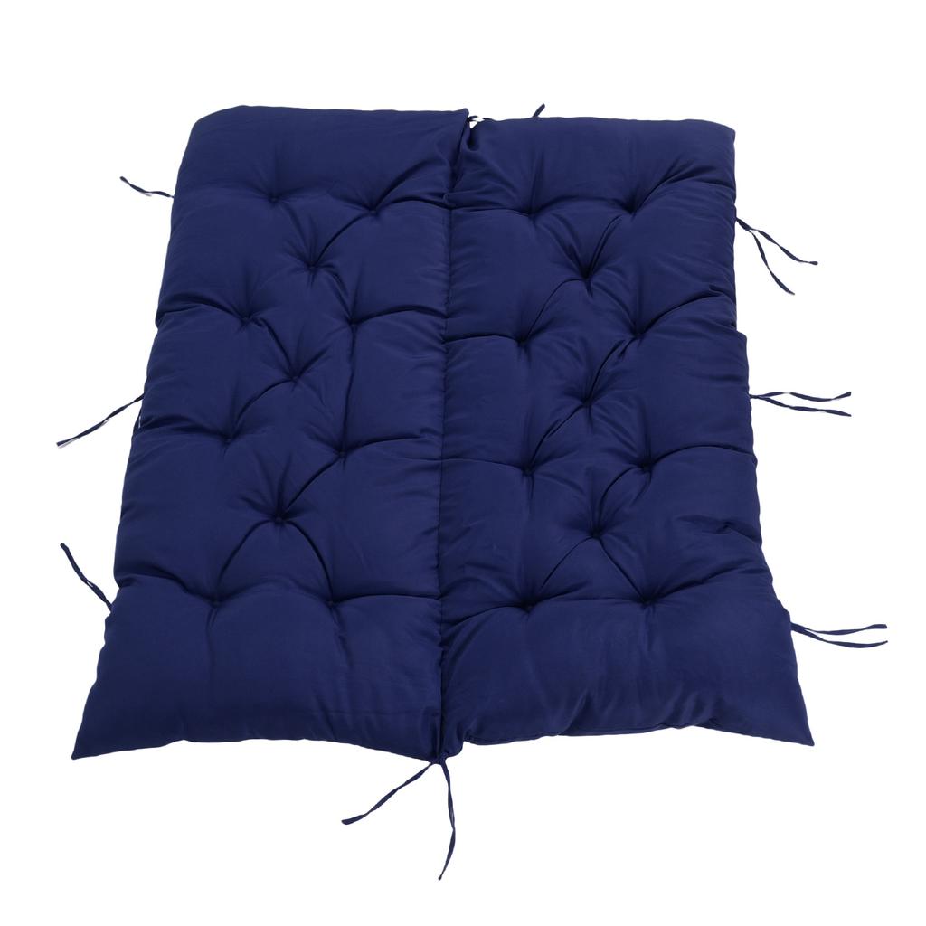 Outdoor Swing Cushion Polyester PP Cotton Splashproof Porch Seat Cushion Replacement with Straps