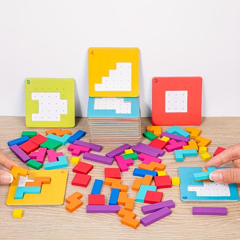

A Parent-Child Focus Battle Wooden Puzzle Game That Helps Children Develop Color And Shape Recognition Skills And Concentration