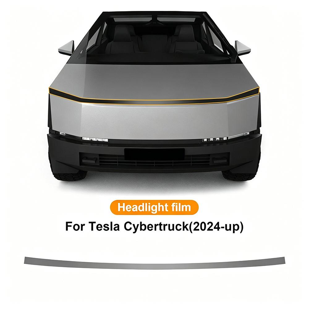 TPU Car Headlight Protective Film For Tesla Cybertruck 2024 2025 2026 Transport & Smoke Anti-Scratch Auto External Accessories.