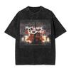 Short Sleeved Round Neck Tshirt Men Clothing Tees Mens TShirt My Chemical Romance Long Live the Black Parade Skeleton Washed